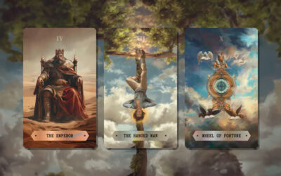 Reading when control yields to the turning wheel: The Emperor, The Hanged Man, Wheel of Fortune