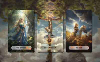 How to read from abundance through stillness into light: The Empress, The Hanged Man, The Sun